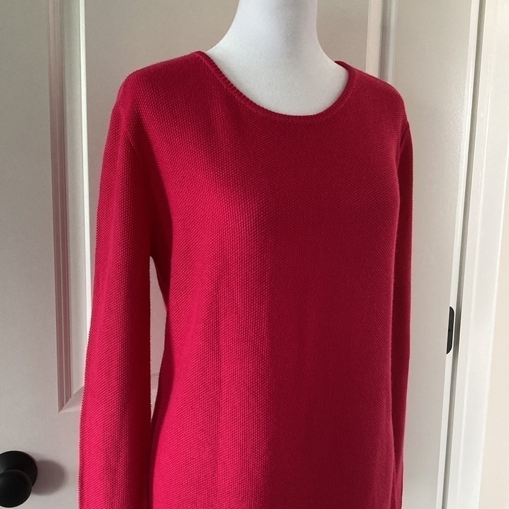 Chico’s small sweater pink lightweight scoop neckline - Picture 2 of 14